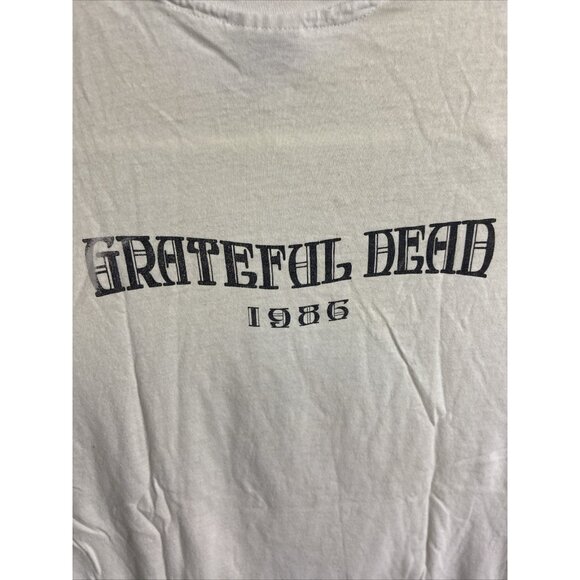 Vintage 1985 Grateful Dead Mens T Shirt Skeleton On Raft In Pool On TV Hanes XL - Picture 4 of 13